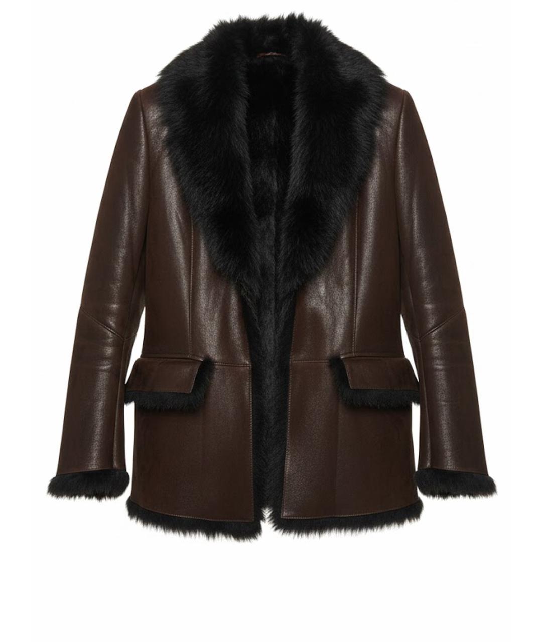 GUCCI Коричневая замшевая дубленка, фото 1