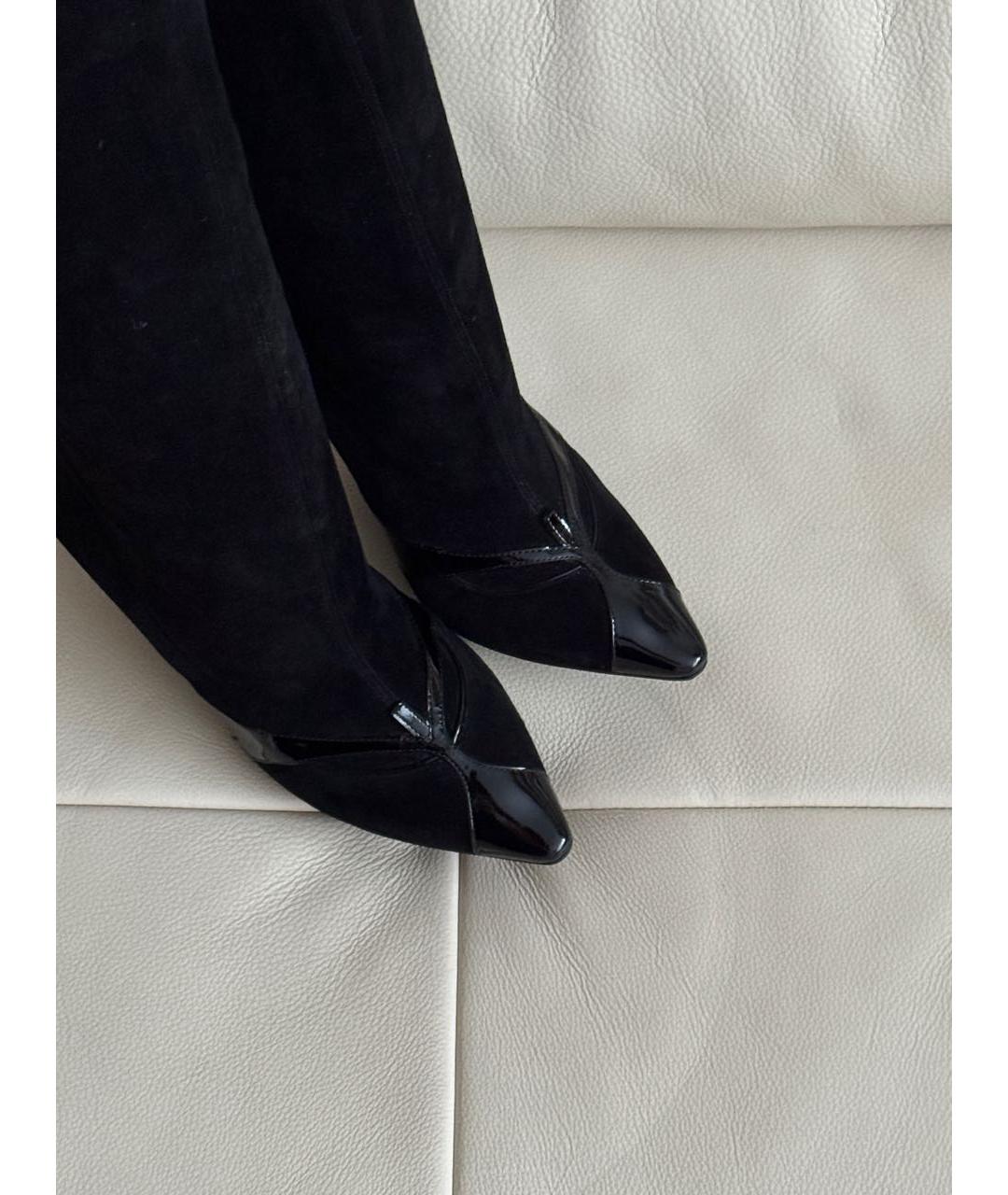 BOTTEGA VENETA Черные замшевые сапоги, фото 5