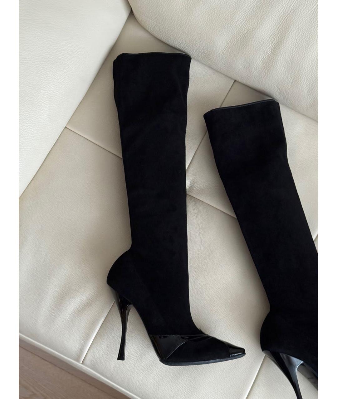 BOTTEGA VENETA Черные замшевые сапоги, фото 9
