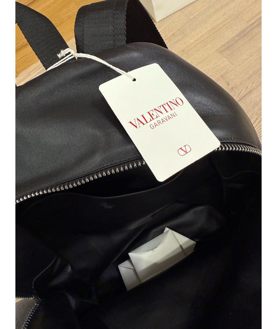 VALENTINO Черный кожаный рюкзак, фото 7