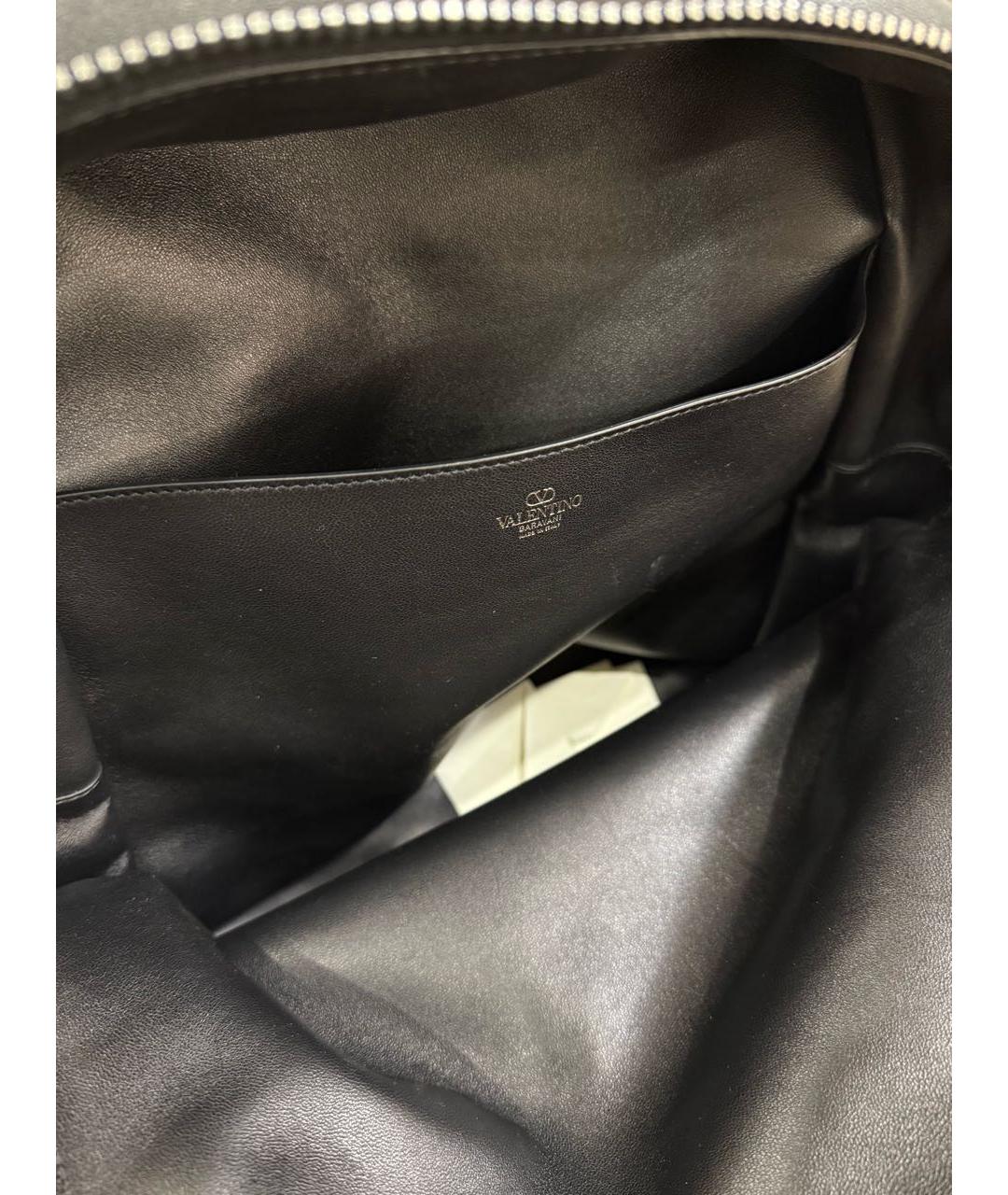 VALENTINO Черный кожаный рюкзак, фото 4