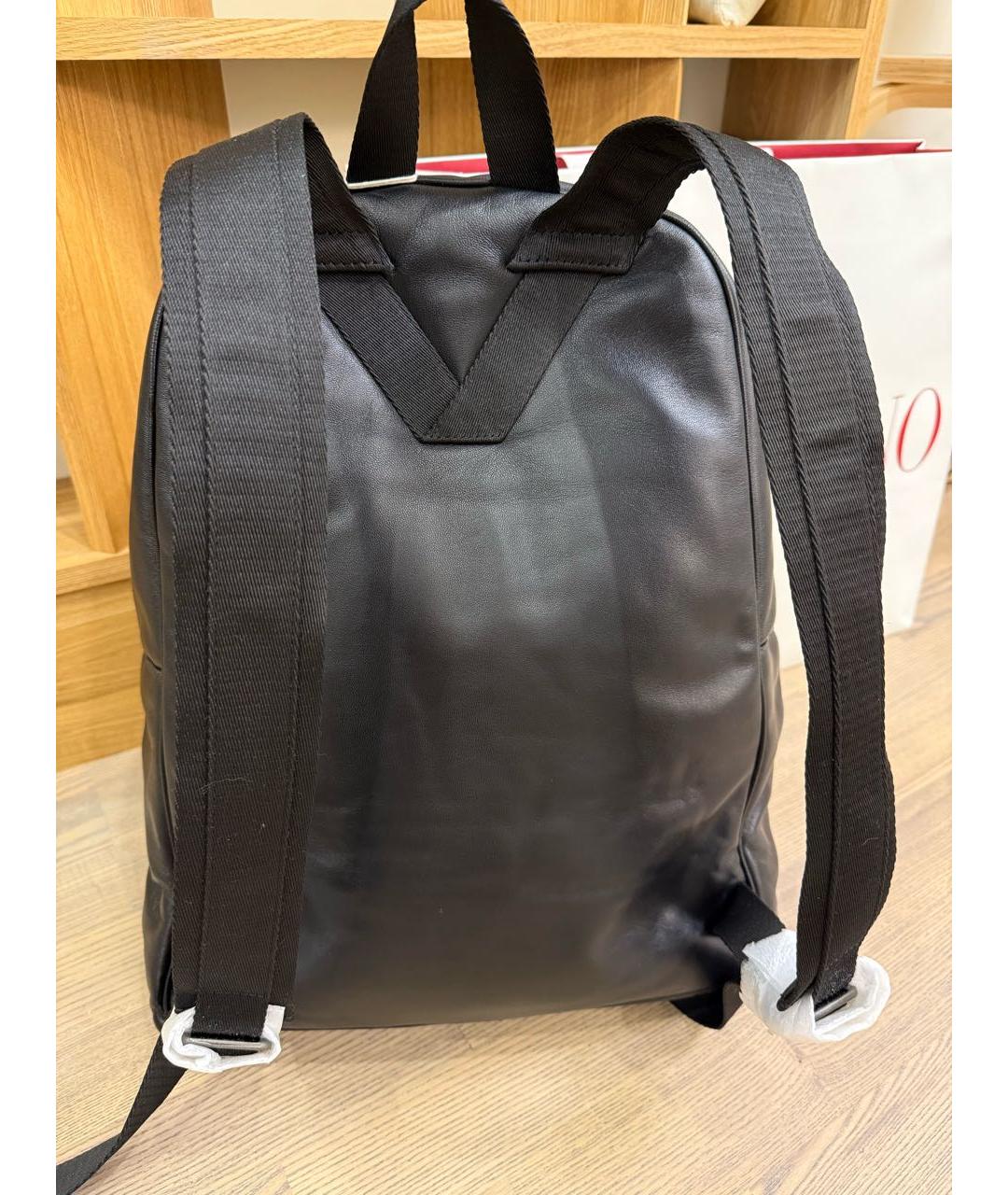 VALENTINO Черный кожаный рюкзак, фото 3