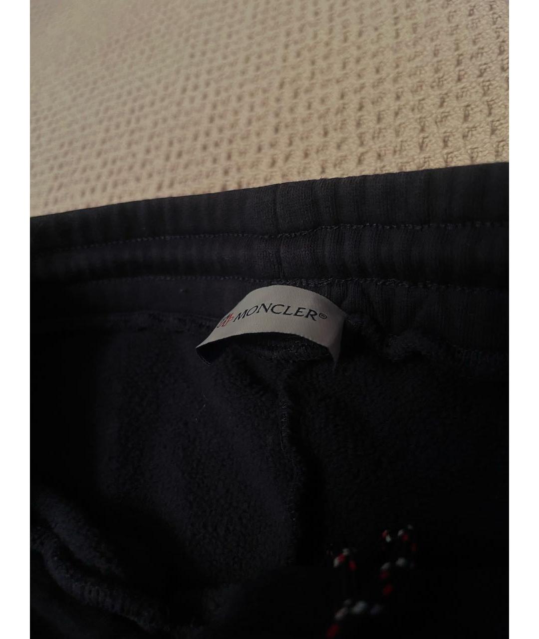 MONCLER Темно-синие хлопковые брюки и шорты, фото 3