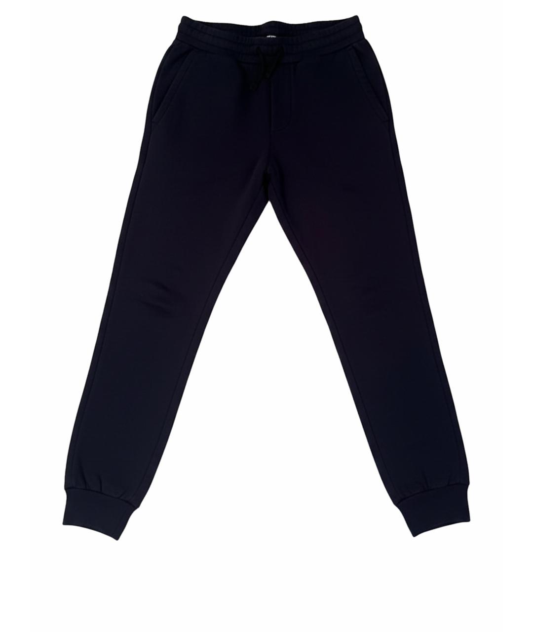 MONCLER Темно-синие хлопковые брюки и шорты, фото 1