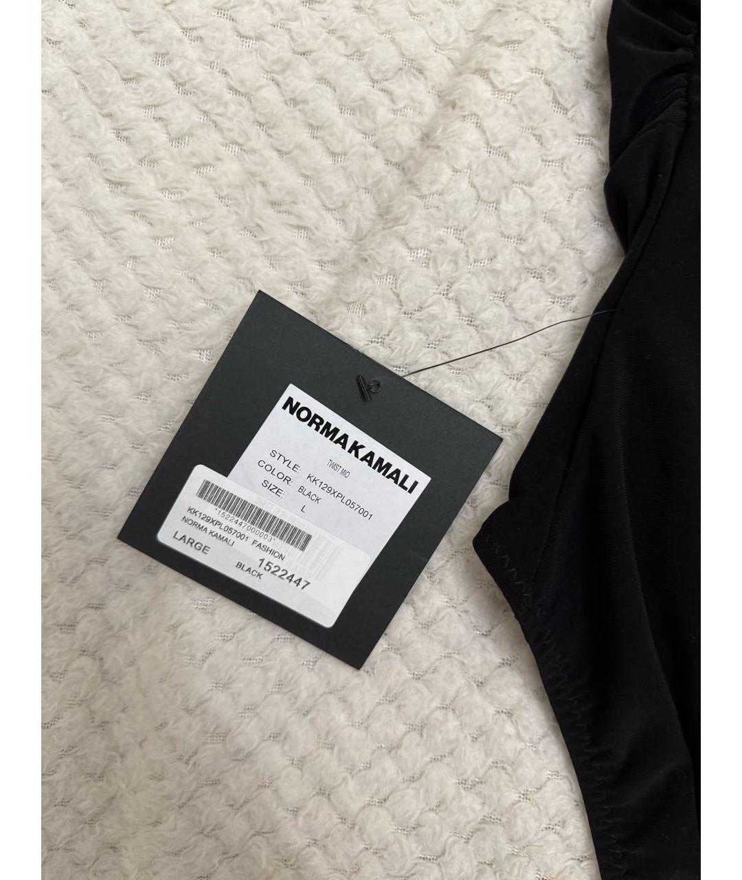 NORMA KAMALI Черный полиэстеровый купальник, фото 5