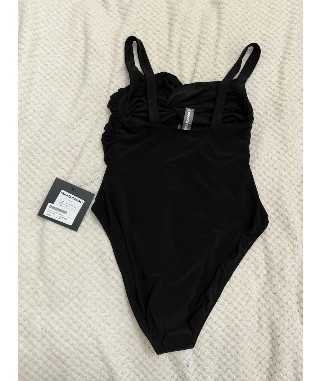 NORMA KAMALI Черный полиэстеровый купальник, фото 4