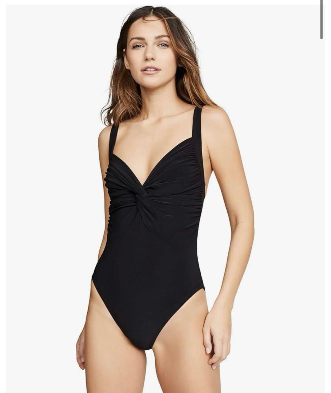 NORMA KAMALI Черный полиэстеровый купальник, фото 7