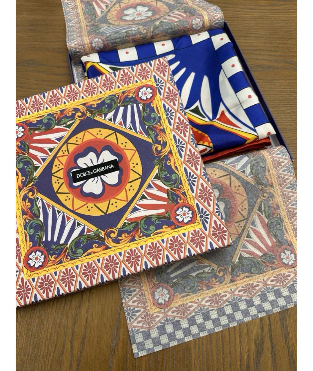 DOLCE&GABBANA Мульти шелковый платок, фото 4