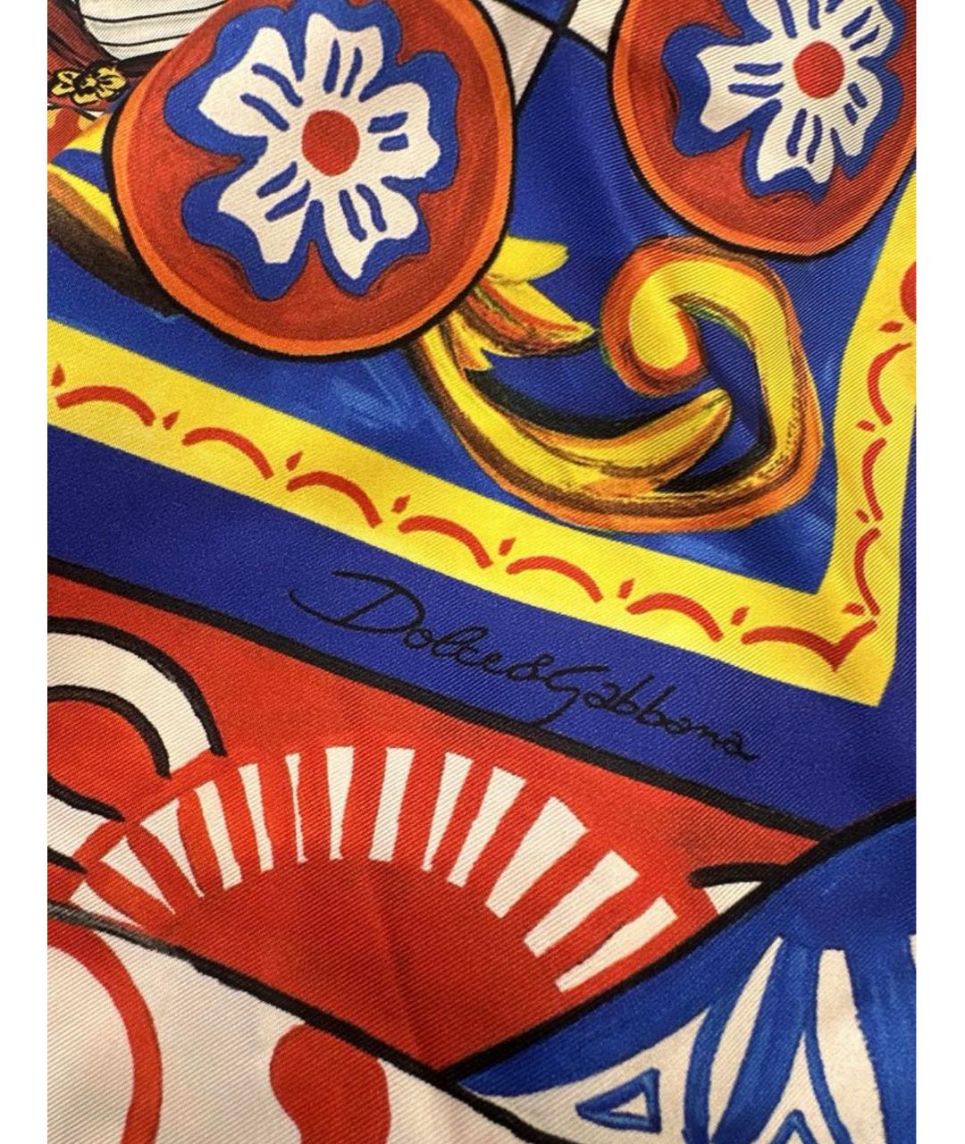 DOLCE&GABBANA Мульти шелковый платок, фото 2