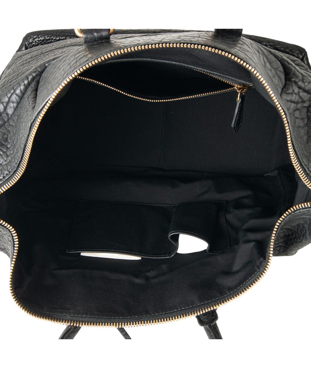 CELINE Черная кожаная сумка с короткими ручками, фото 6