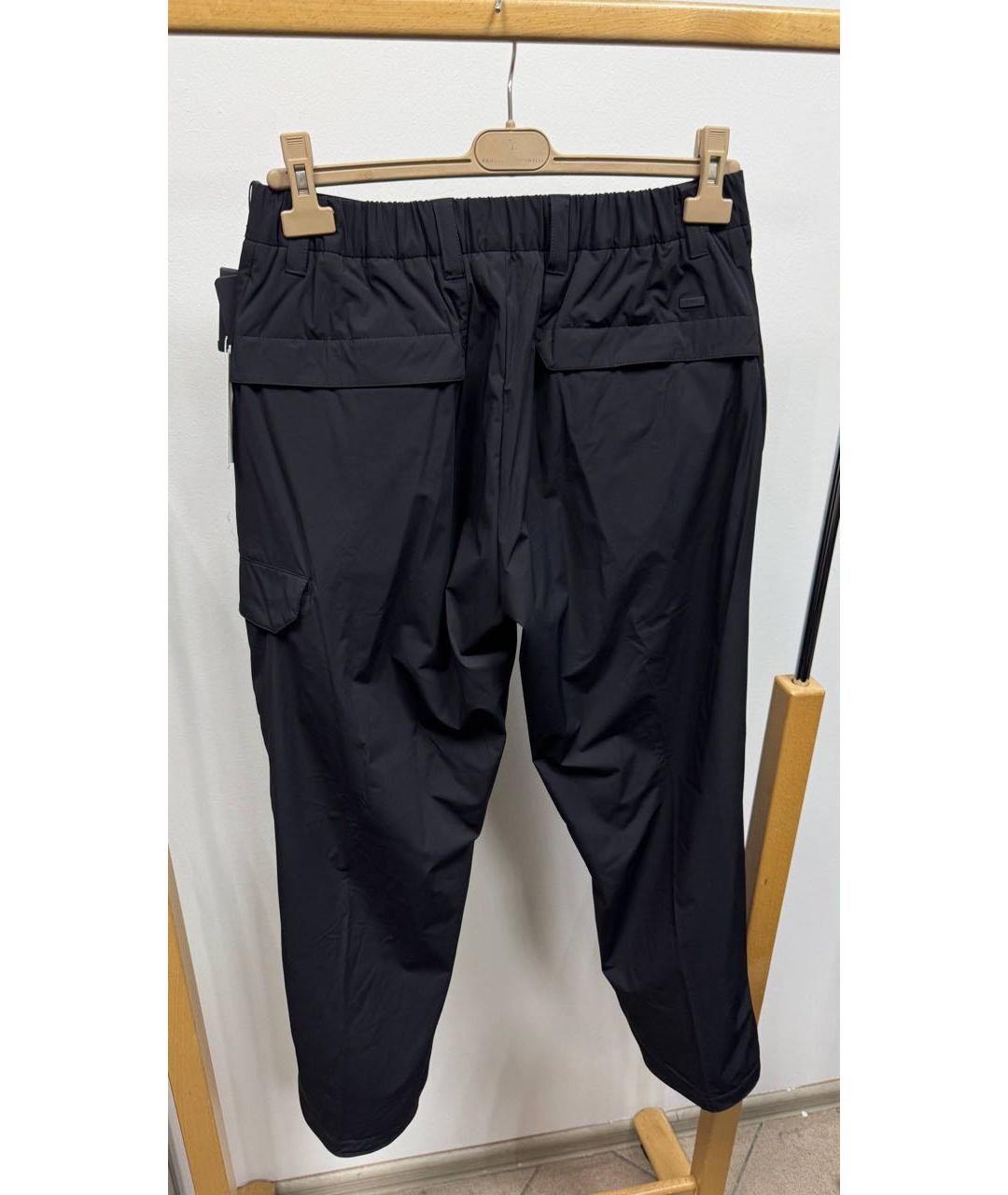 HERNO Черные шерстяные повседневные брюки, фото 2