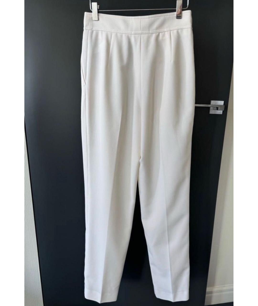 BURBERRY Белые шерстяные прямые брюки, фото 2