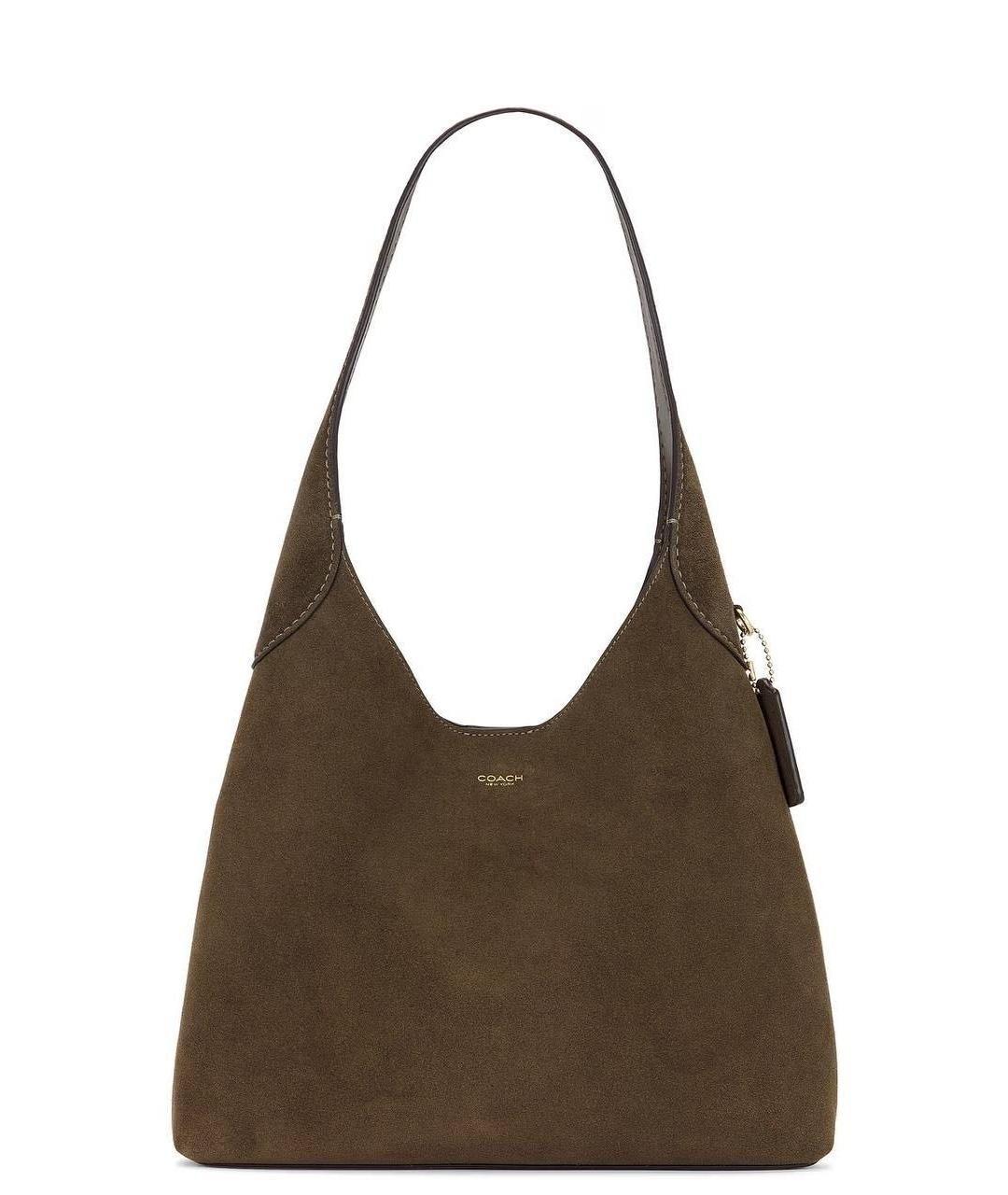 COACH Хаки кожаная сумка через плечо, фото 1