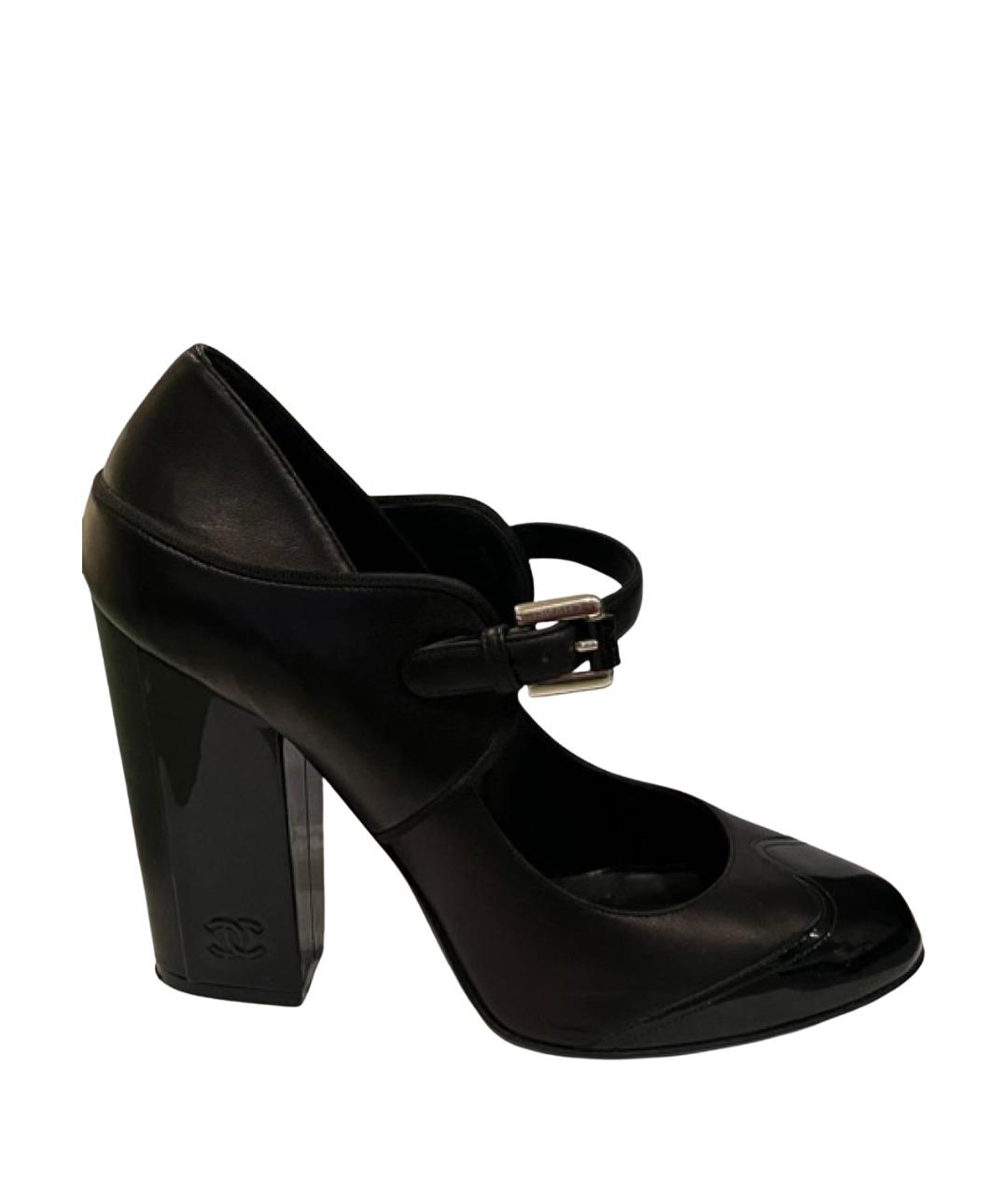 CHANEL Черные кожаные туфли, фото 1