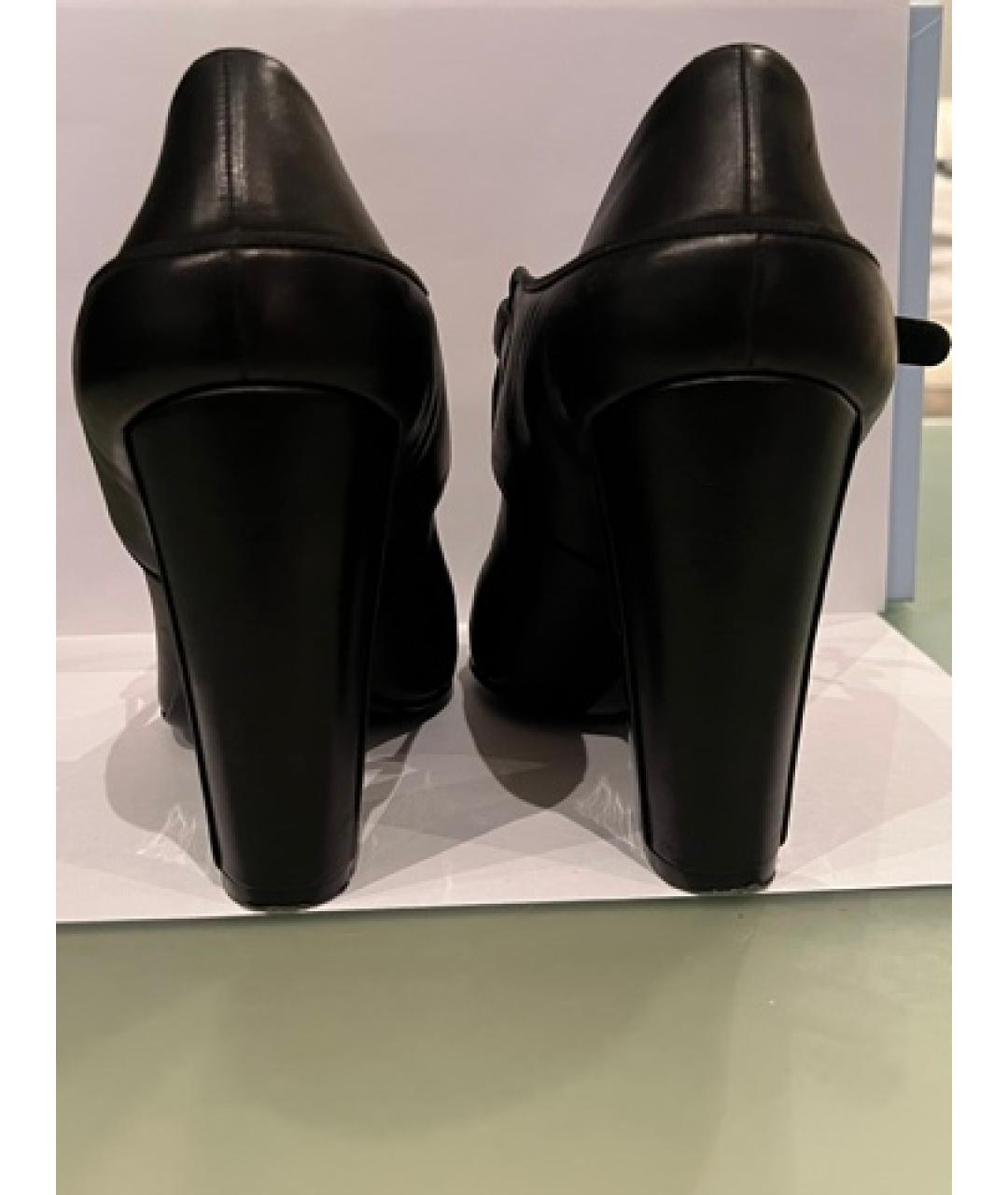 CHANEL Черные кожаные туфли, фото 4