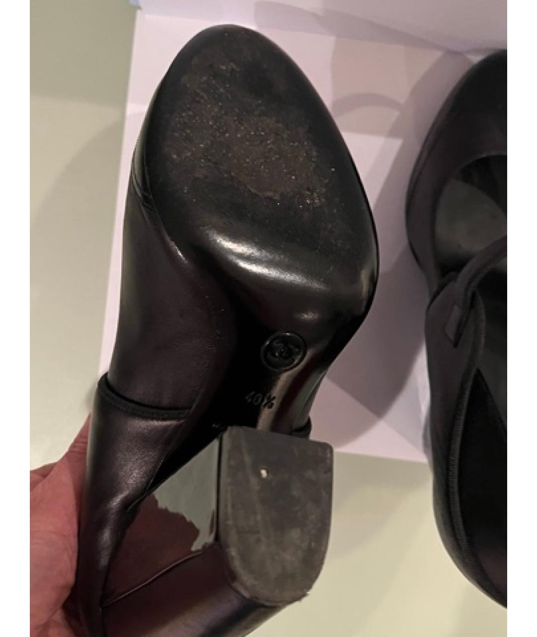 CHANEL Черные кожаные туфли, фото 5