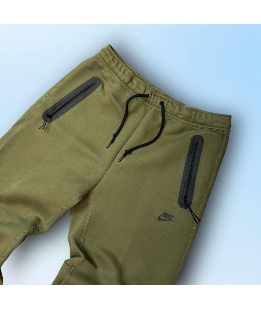 NIKE Хаки хлопковые повседневные брюки, фото 2