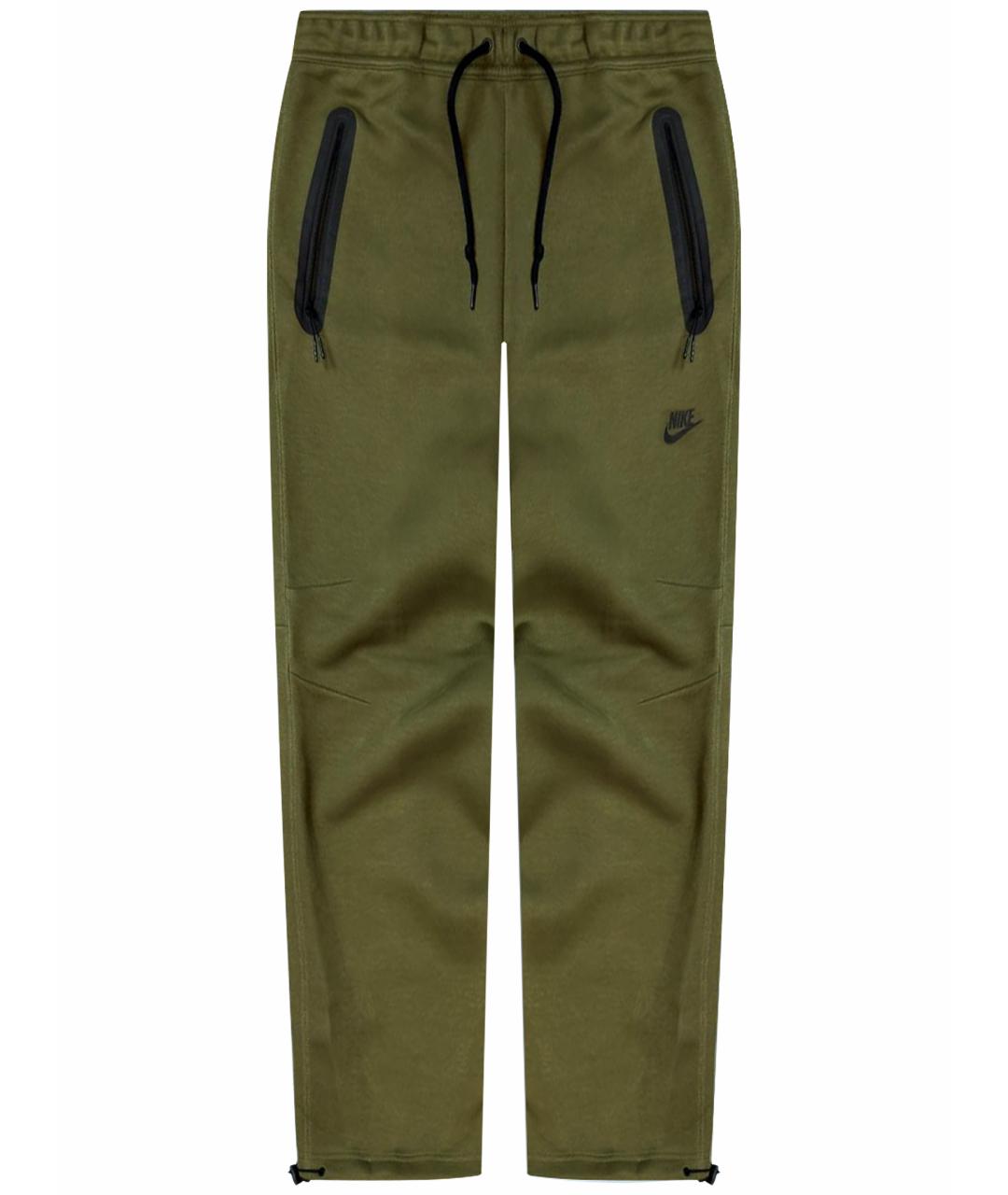NIKE Хаки хлопковые повседневные брюки, фото 1