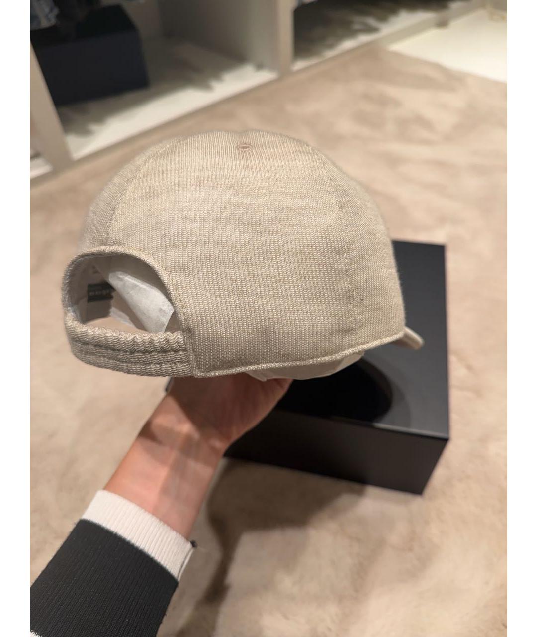 KITON Бежевая кашемировая кепка/бейсболка, фото 3