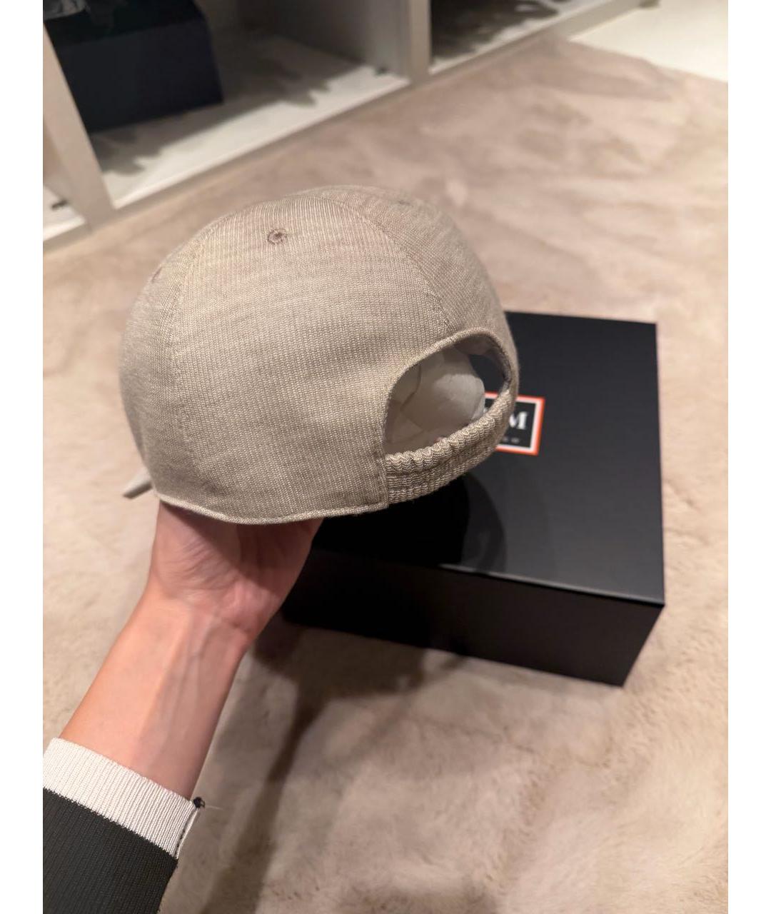 KITON Бежевая кашемировая кепка/бейсболка, фото 4