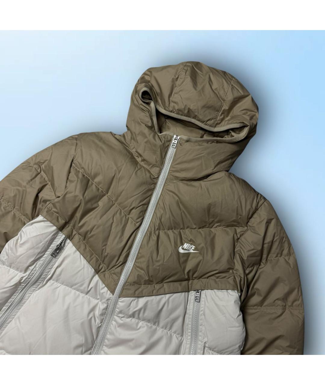 NIKE Бежевый хлопковый пуховик, фото 2