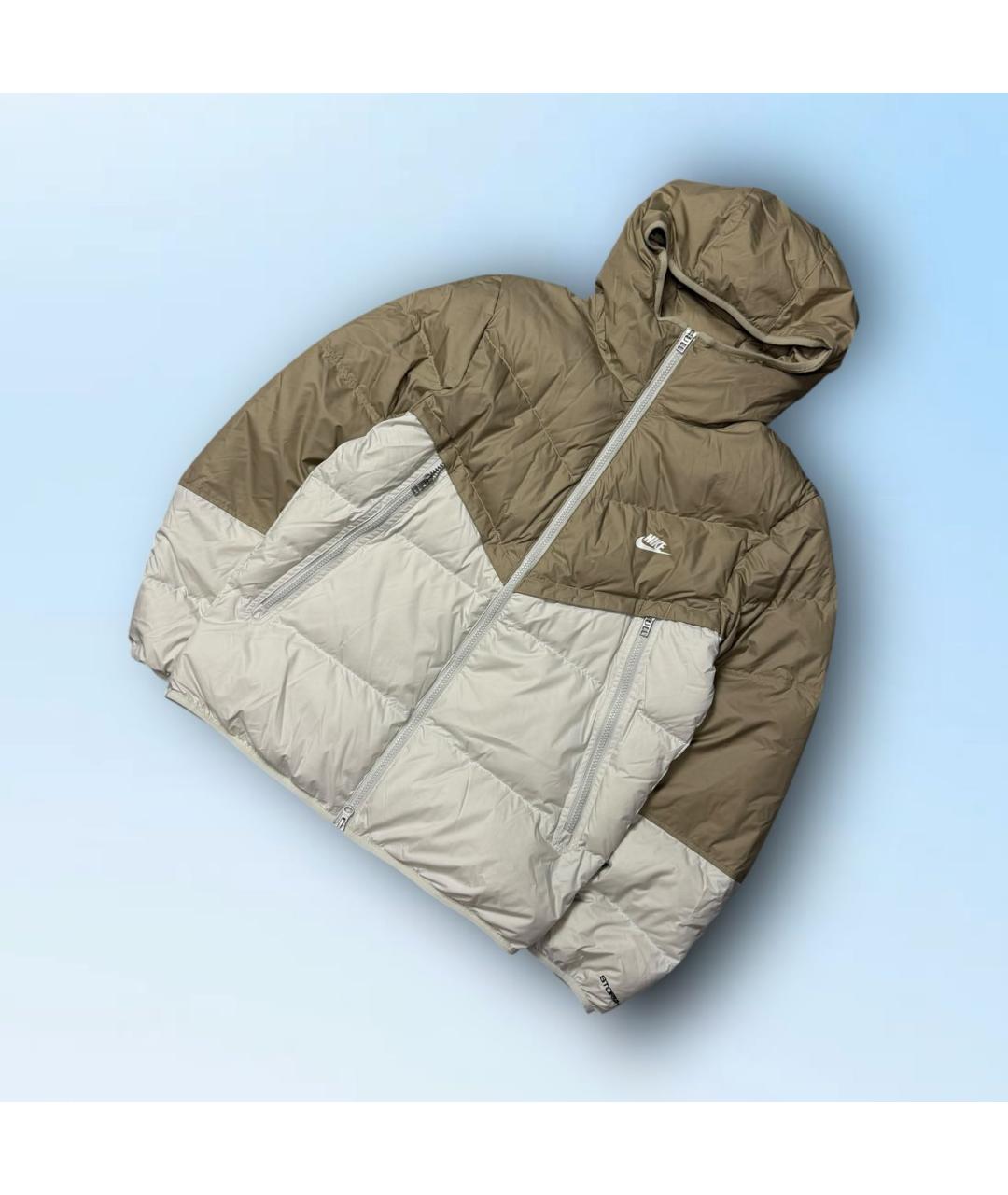 NIKE Бежевый хлопковый пуховик, фото 8