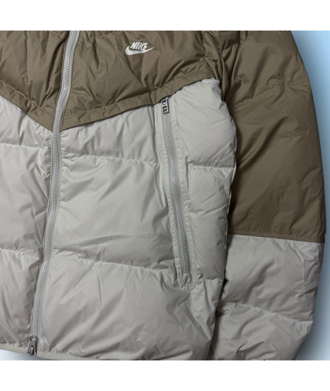 NIKE Бежевый хлопковый пуховик, фото 6