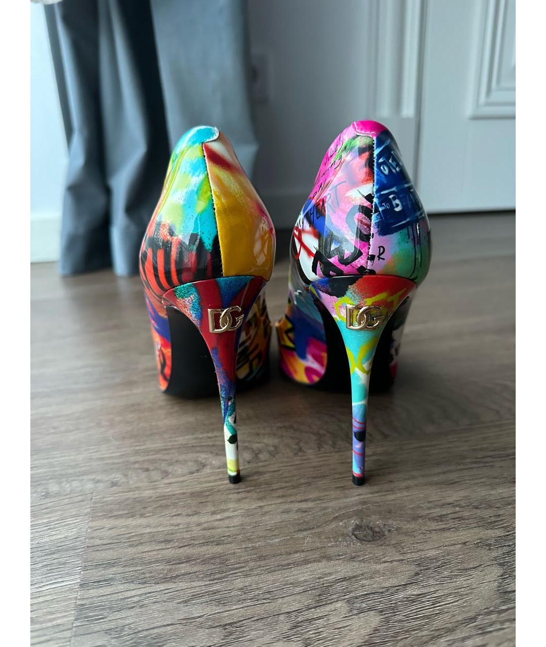 DOLCE&GABBANA Мульти туфли из лакированной кожи, фото 3