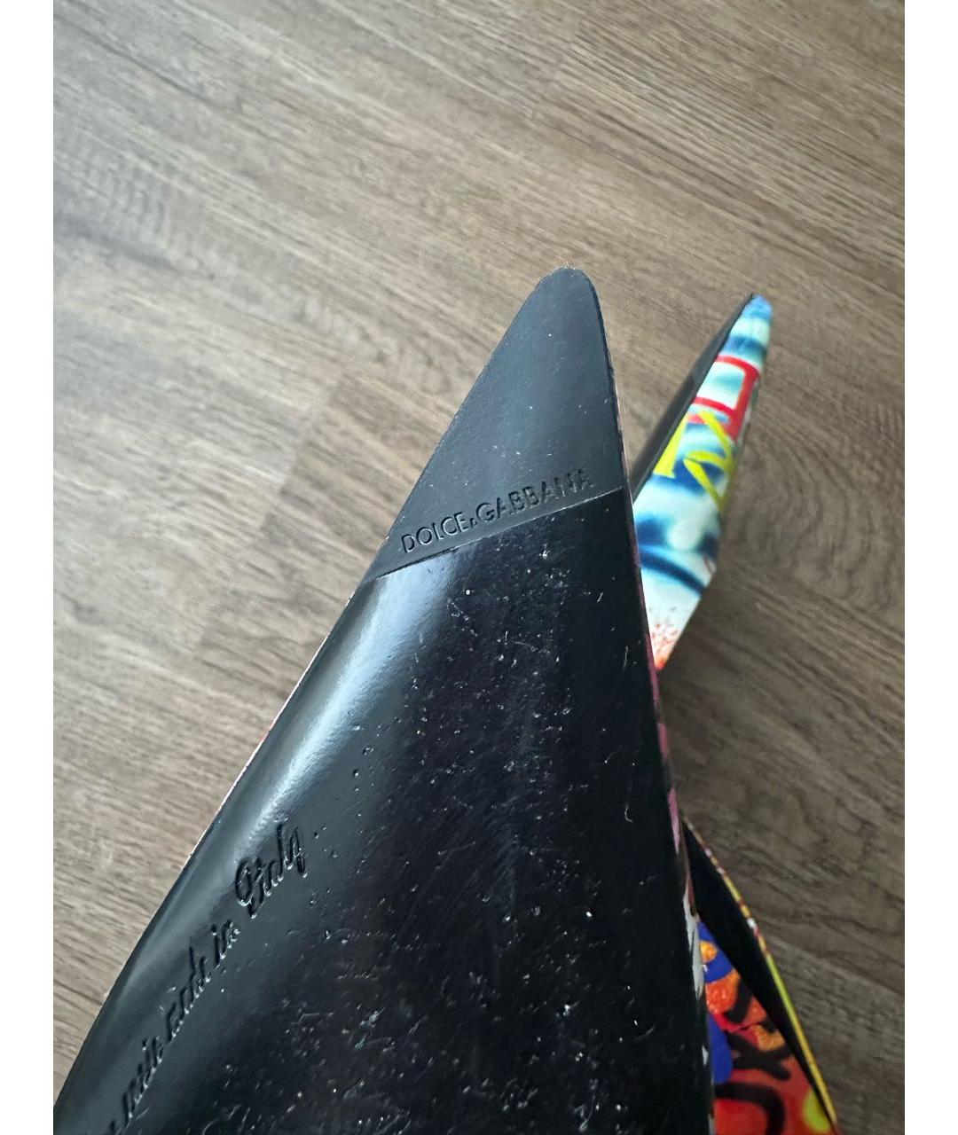 DOLCE&GABBANA Мульти туфли из лакированной кожи, фото 6