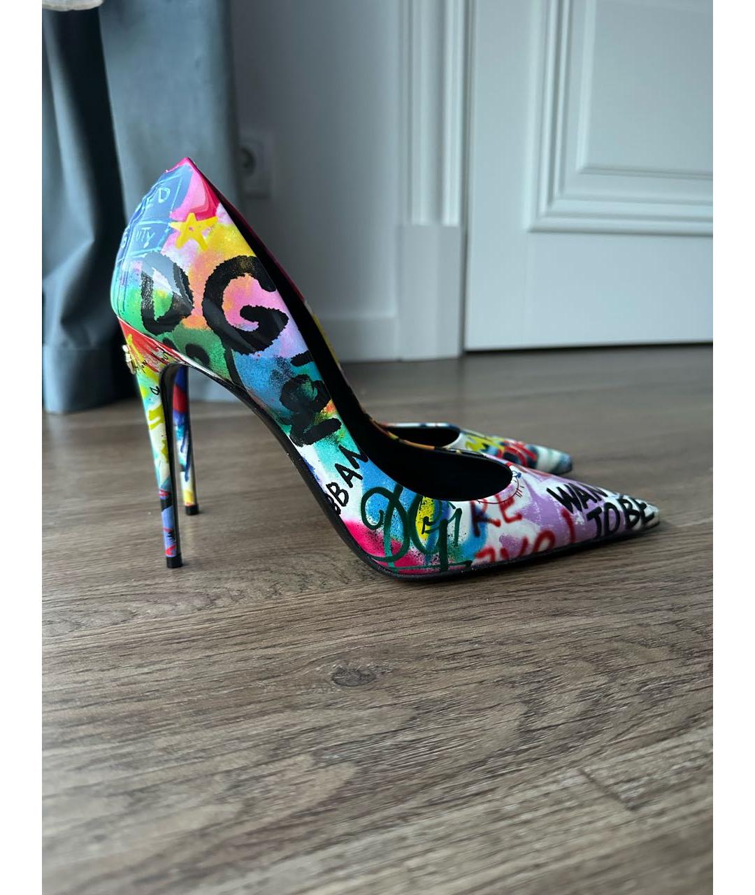 DOLCE&GABBANA Мульти туфли из лакированной кожи, фото 8