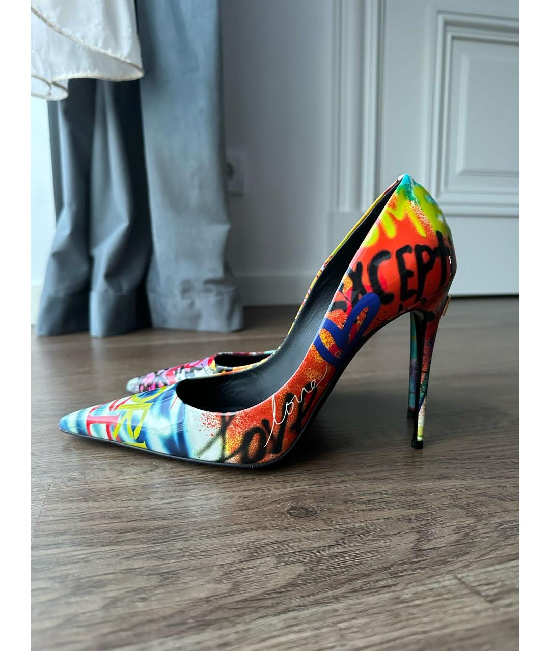 DOLCE&GABBANA Мульти туфли из лакированной кожи, фото 4