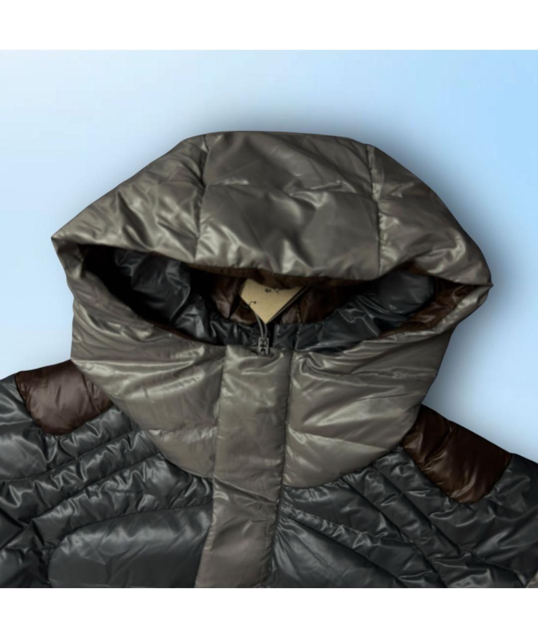 NIKE Антрацитовый полиэстеровый пуховик, фото 3