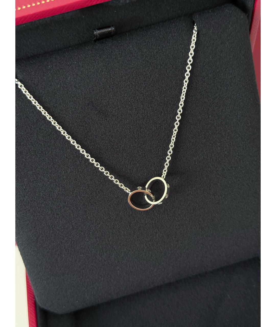 CARTIER Серебряное колье из белого золота, фото 3