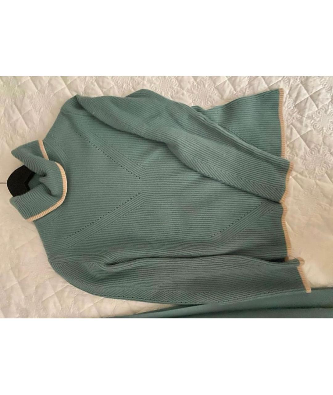 FENDI Зеленый кашемировый костюм с юбками, фото 5