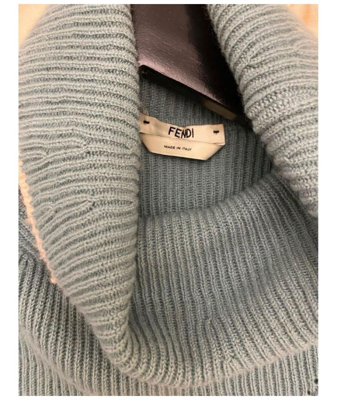 FENDI Зеленый кашемировый костюм с юбками, фото 8