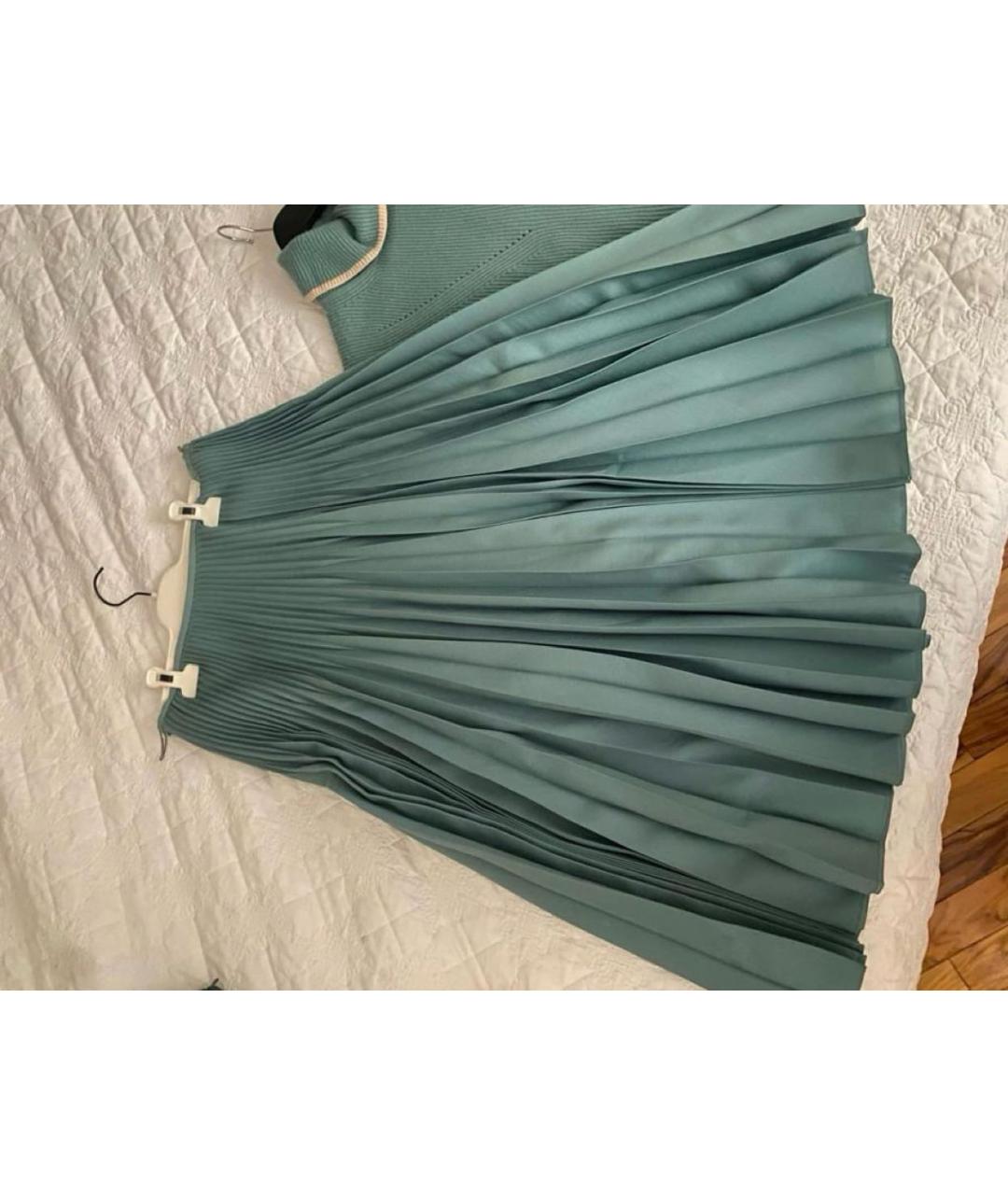 FENDI Зеленый кашемировый костюм с юбками, фото 4