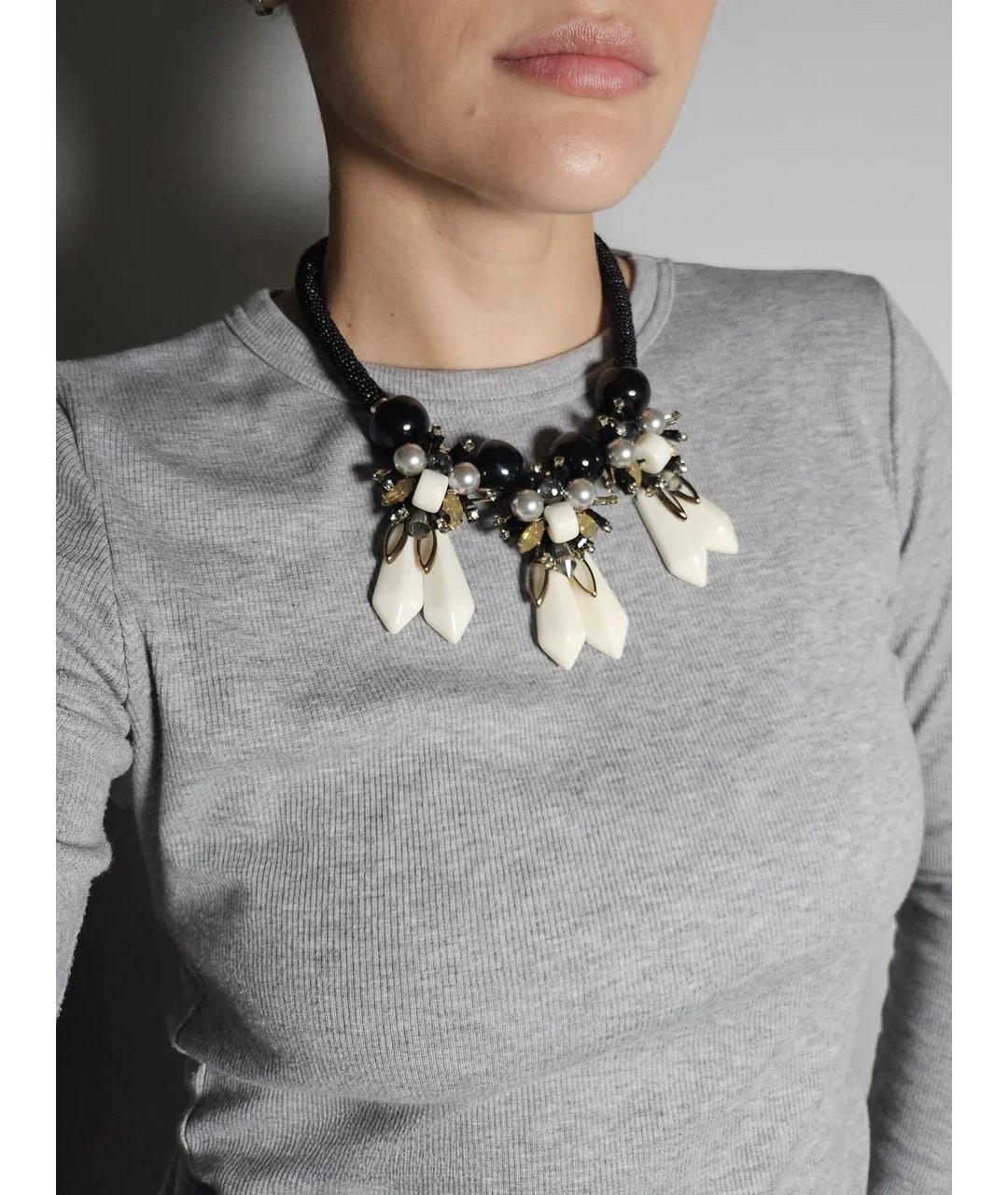 WEEKEND MAX MARA Черное колье из бисера, фото 2