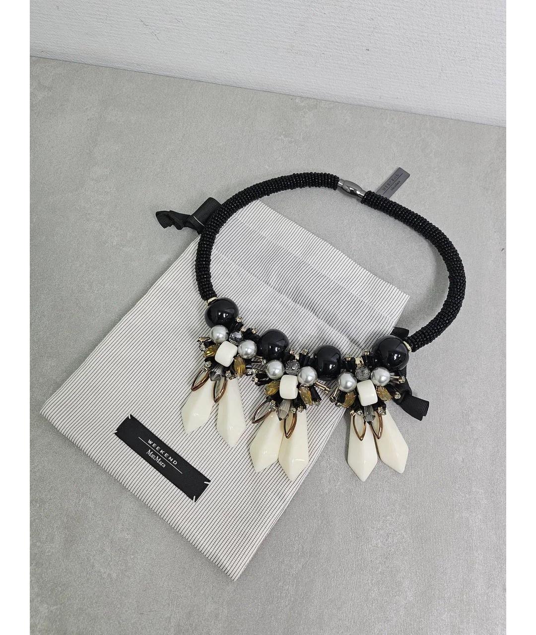 WEEKEND MAX MARA Черное колье из бисера, фото 6
