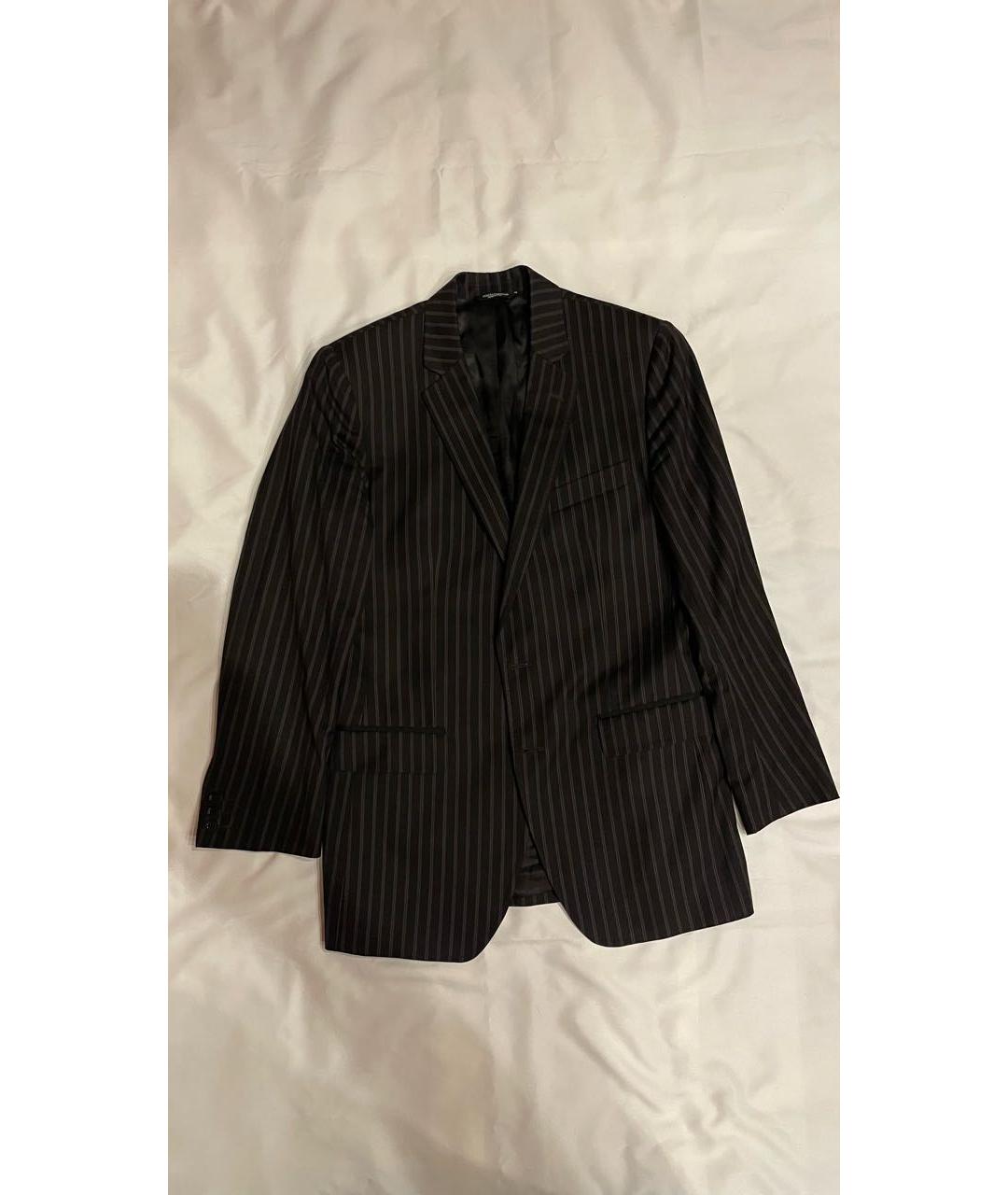 DOLCE&GABBANA Темно-синий шерстяной пиджак, фото 4