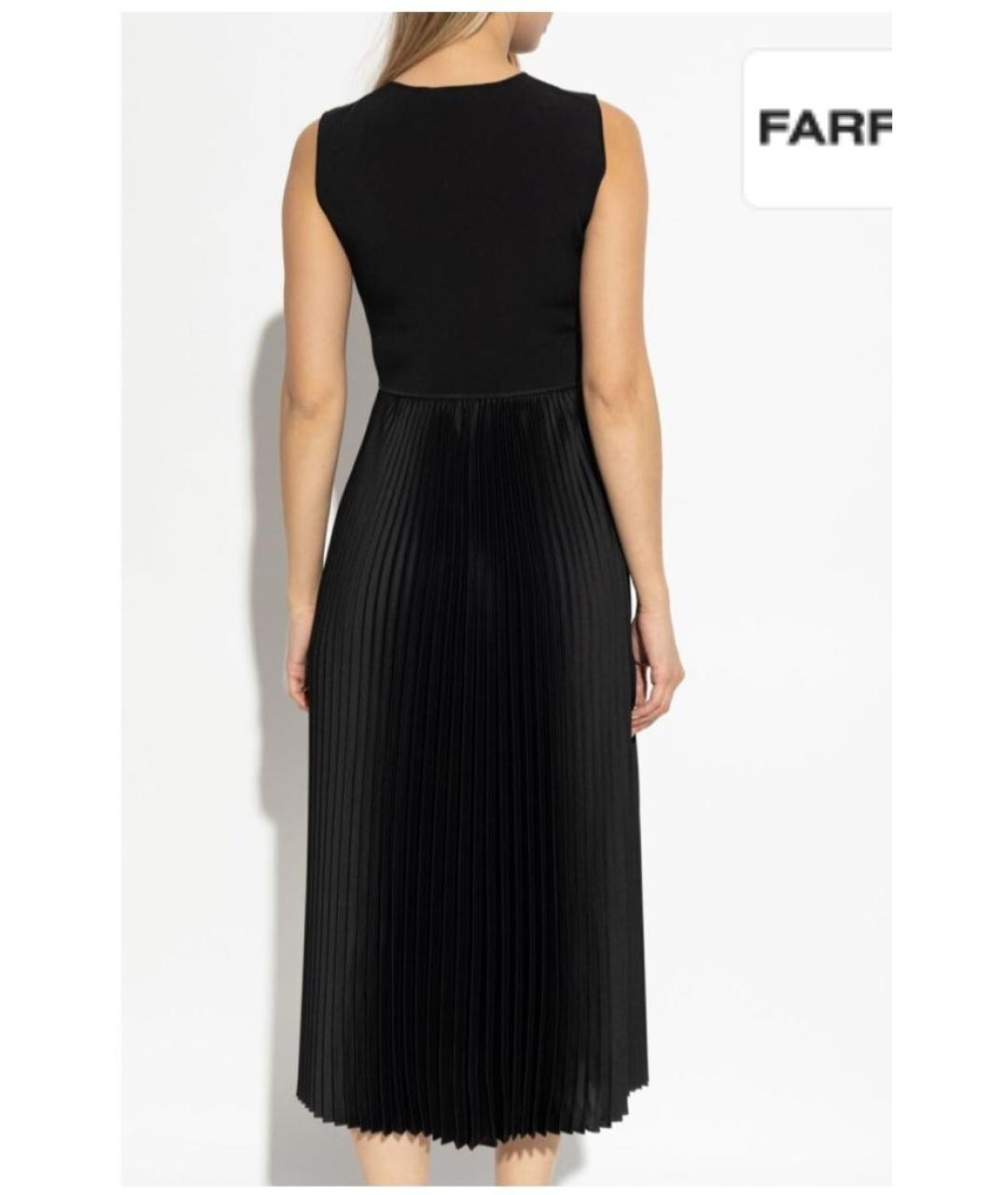 THEORY Черное атласное коктейльное платье, фото 2