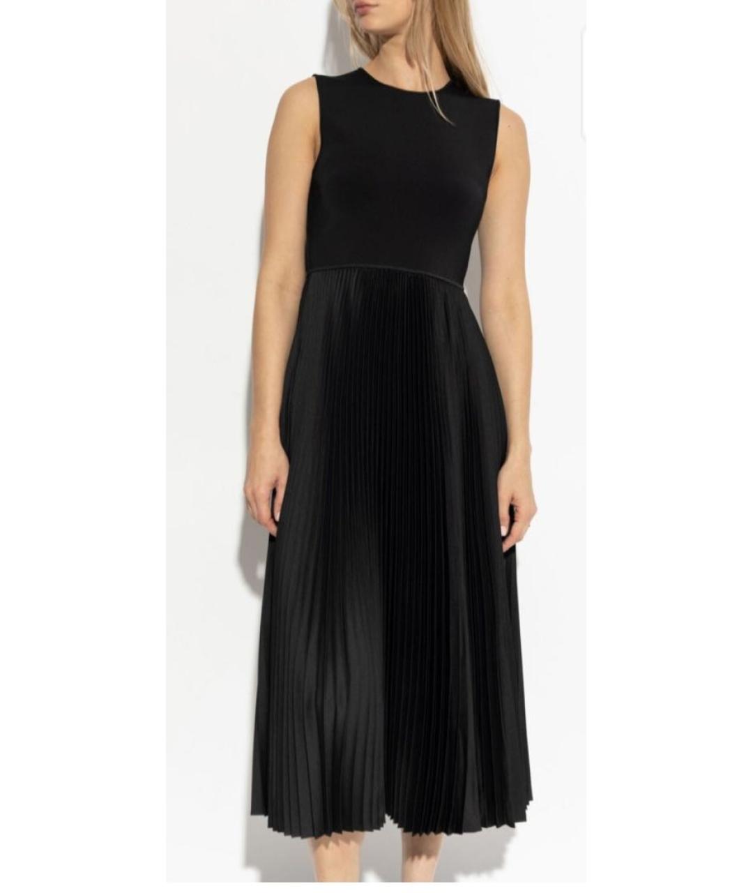 THEORY Черное атласное коктейльное платье, фото 3