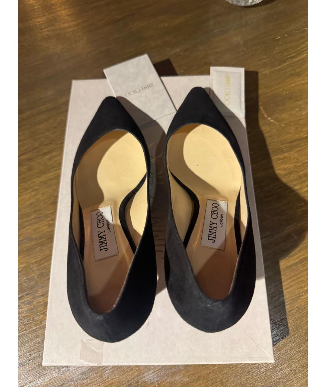 JIMMY CHOO Черные замшевые туфли, фото 3