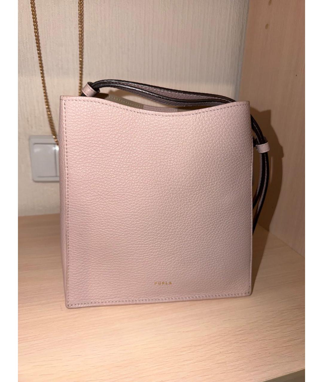 FURLA Розовая кожаная сумка тоут, фото 6