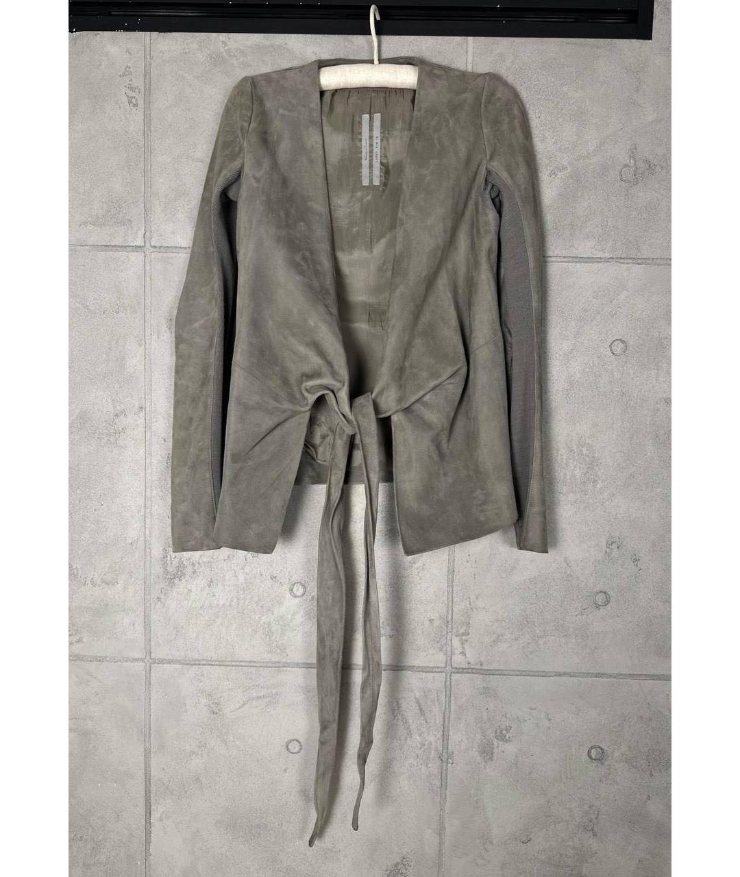 RICK OWENS Хаки замшевый кардиган, фото 7