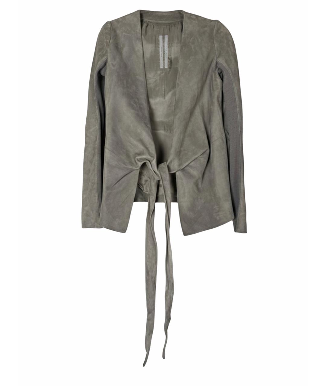 RICK OWENS Хаки замшевый кардиган, фото 1