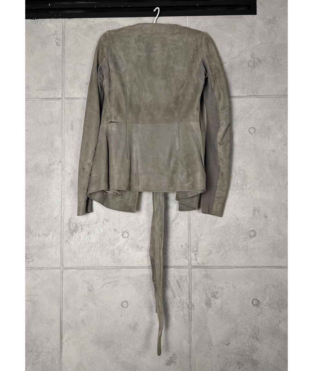 RICK OWENS Хаки замшевый кардиган, фото 6