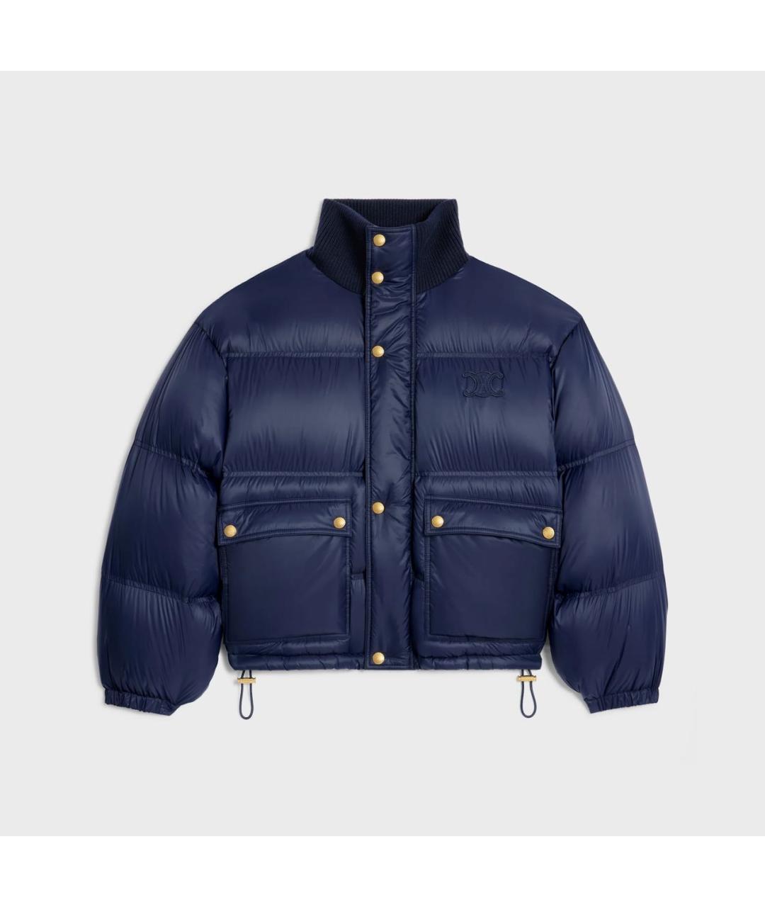 CELINE Синий полиамидовый пуховик, фото 3