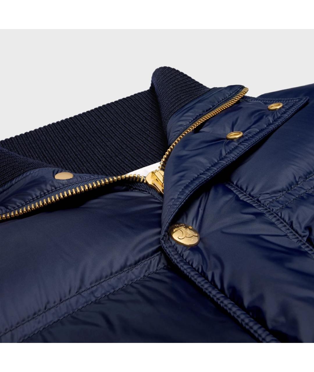CELINE Синий полиамидовый пуховик, фото 4