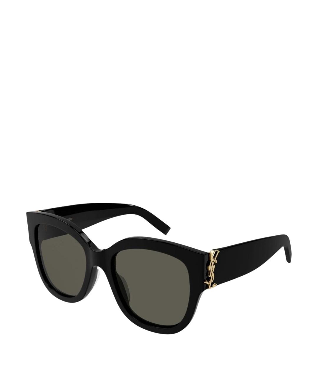 SAINT LAURENT Черные пластиковые солнцезащитные очки, фото 1