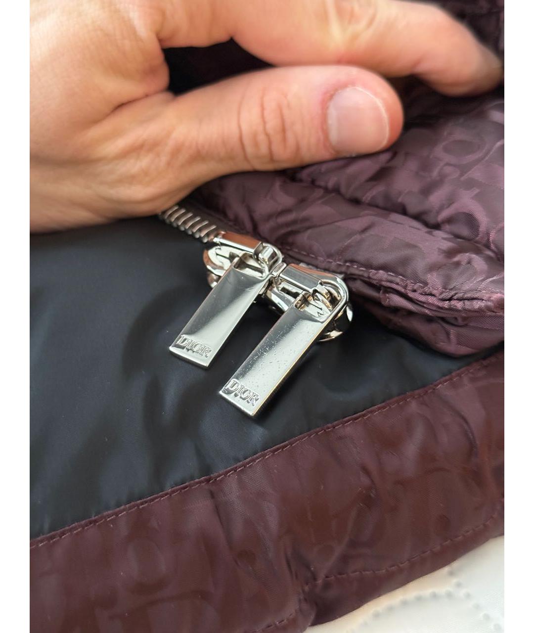 CHRISTIAN DIOR Бордовый полиамидовый пуховик, фото 7